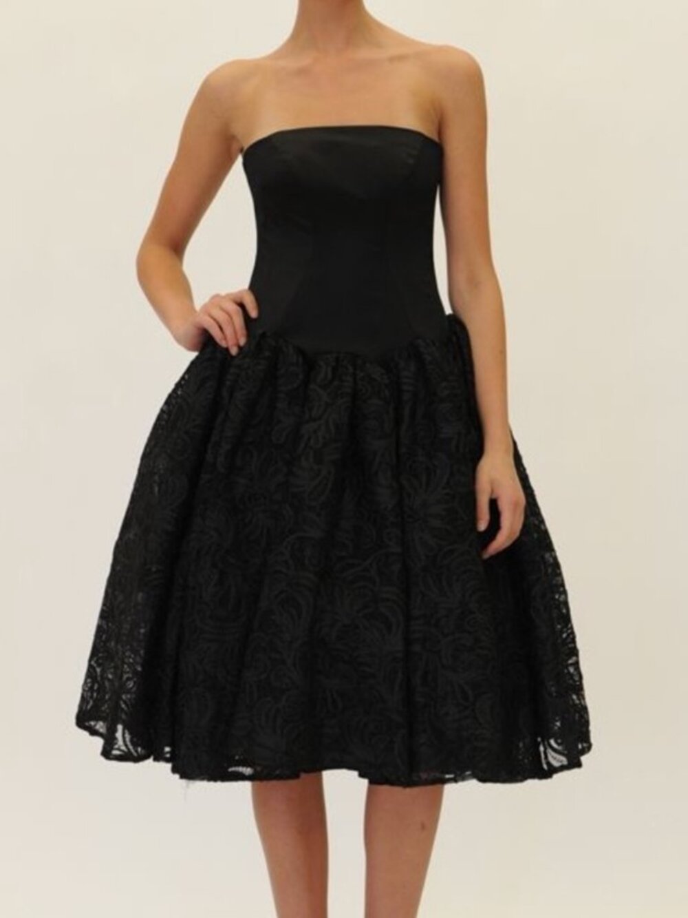NWT Zac Posen Truly Black Formal Strapless Dress w/Ballerina skirt in Women's 2